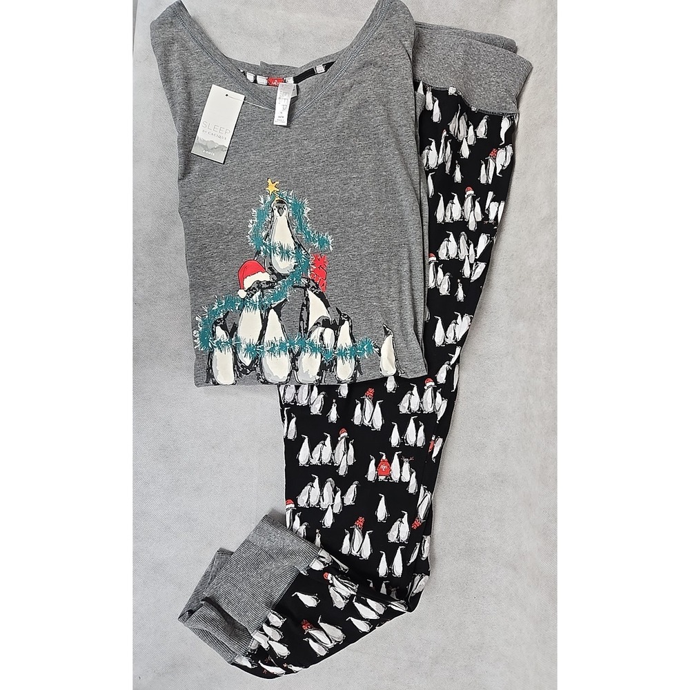 Cacique Lane Bryant Pajama Set Size 14/16 Long Sleeve Shirt and Pant Holiday NWT